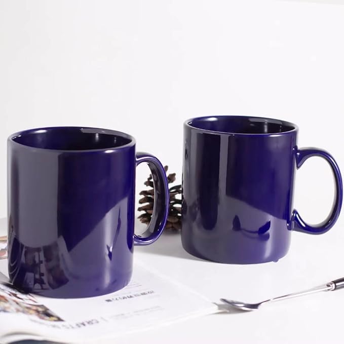 30oz Super Large Ceramic Coffee Mugs Large Handles Set of 2 (Cobalto)-CasaMuseHome
