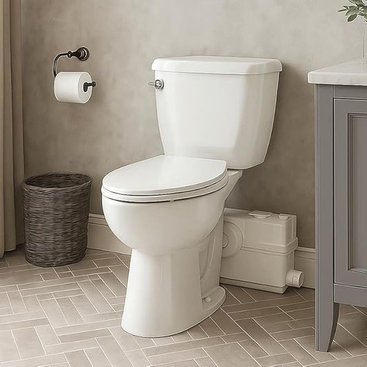 800W/1+HP American Elongated Macerating Toilet Kit with Macerator Pump for Basement Toilet System, 3 - Piece Kit by Lift Assure-CasaMuseHome