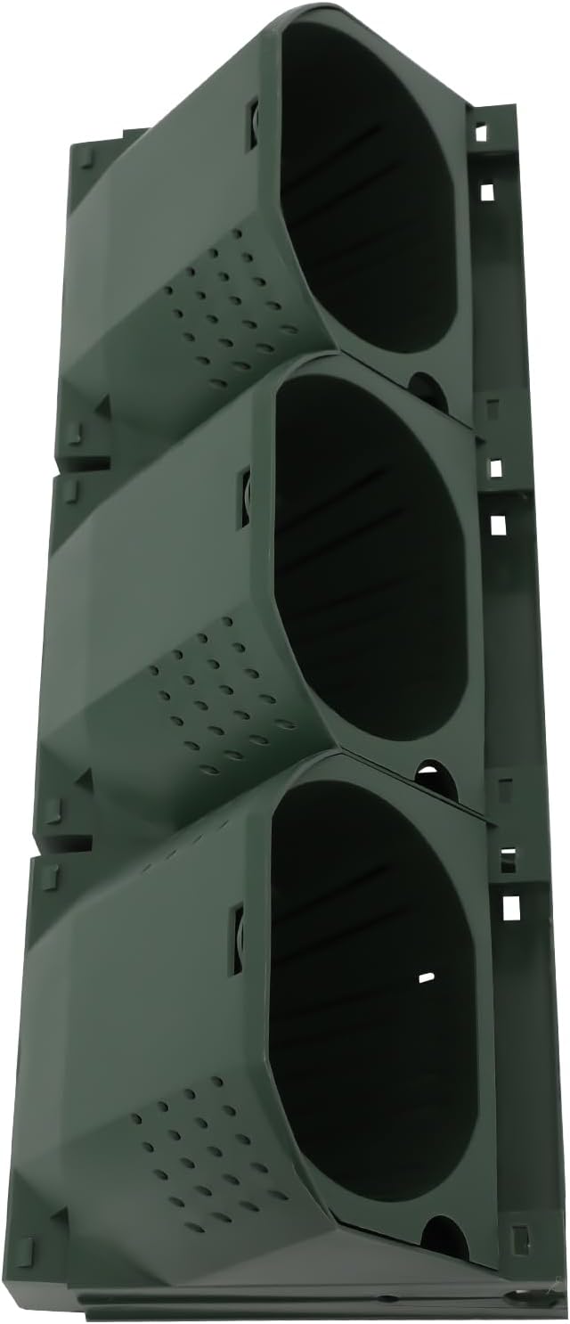 36 Pockets Hanging Planter Bags, Vertical Wall Mounted Plant Planting Grow Bags, Stackable Wall Planter with Timer, Self Watering Hanging Planters for Outdoor Indoor Garden-Green-CasaMuseHome