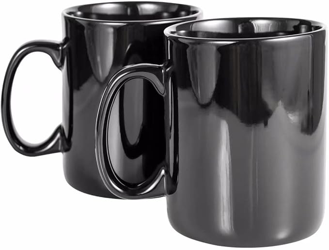 30oz Super Large Ceramic Coffee Mugs Large Handles Set of 2 (black)-CasaMuseHome
