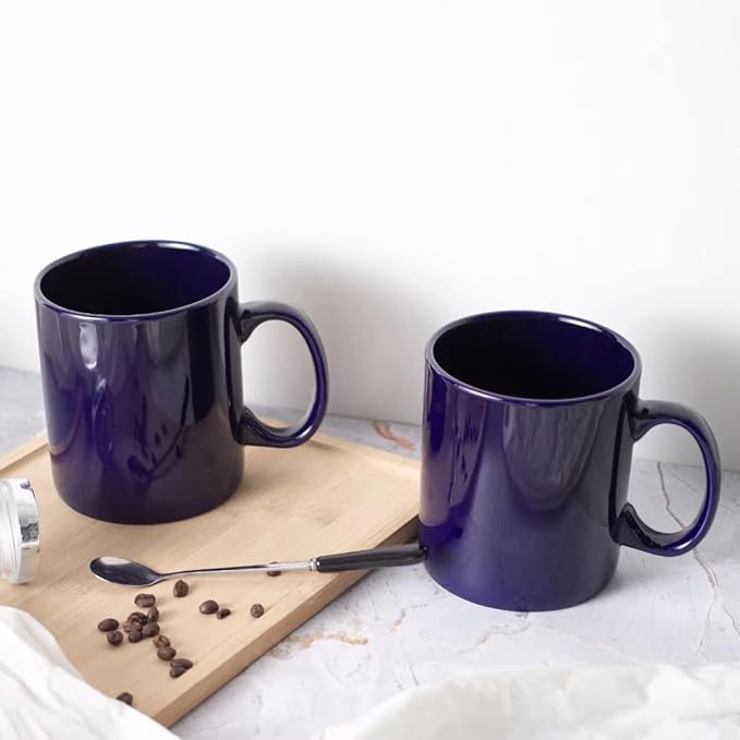 30oz Super Large Ceramic Coffee Mugs Large Handles Set of 2 (Cobalto)-CasaMuseHome
