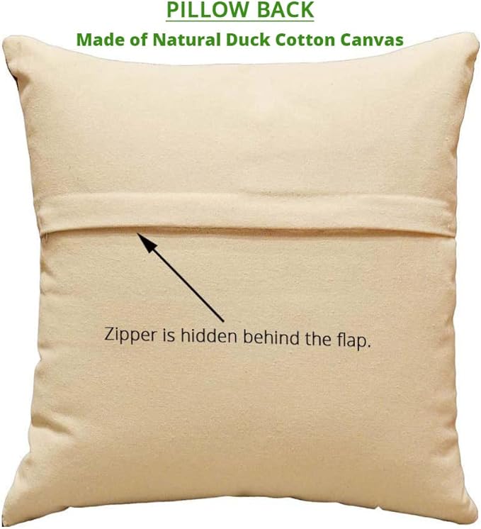 Abstract Decorative Pillow Cover Hand Embroidered Whimsical Toss Pillows Farmhouse Chair Cushion Contemporary Pillowsham Mid-Century Chair Cushions Wool Size 18x18-CasaMuseHome