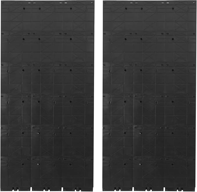 12Pieces 3-Pot Wall Planter Vertical Garden Plant Walls Wall Mounted Vertical Planter with Water-Storage Layer Stackable Wall-Mounted Flower Pot for Gardens, Balconies 180.78lbs Total Capacity (Black)-CasaMuseHome