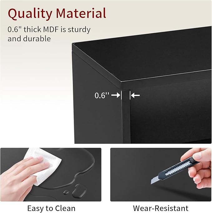 71 Inch Tall 8-Shelf Bookcase, Wood Bookshelf Storage Organizer Adjustable Shelf for Home Office Living Room, Converts into Two 4-Shelf Bookshelves, Black-CasaMuseHome