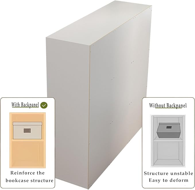 9-Cube Storage Shelf Bookcase - Wooden 3-Tier Floor Standing Open Bookshelf for Home and Office, Display Cabinet, Warm White-CasaMuseHome