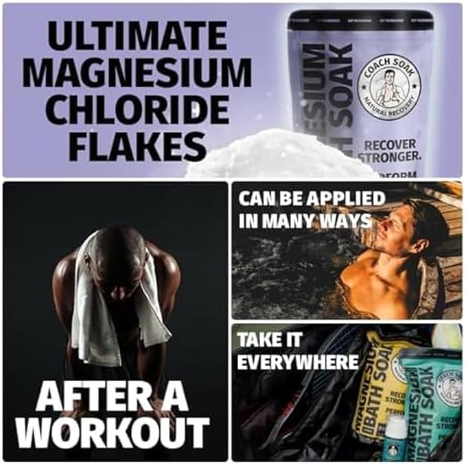 3 Pack Bundle: Coach Soak Recovery Bath Soak, Epsom Salt Bulk - Bath Salts Bulk, 3 Pack Bundle - Total of 9 Pounds (Lavender)-CasaMuseHome