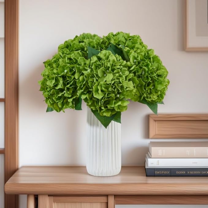 8pcs Fake Flowers Silk Hydrangea Artificial Flowers Bouquets Faux Hydrangea Stems for Home Table Centerpieces Wedding Party Decoration-CasaMuseHome