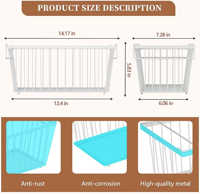 3 Pack Stackable Deep Freezer Organizer Bins ，Upgraded Bottom Leak-Proof net，Encryption and Hardening ， Freezer Organizer Bins for 5 to 9 Cu.FT Small Chest Freezer， Easy Get Bottom Foods-CasaMuseHome