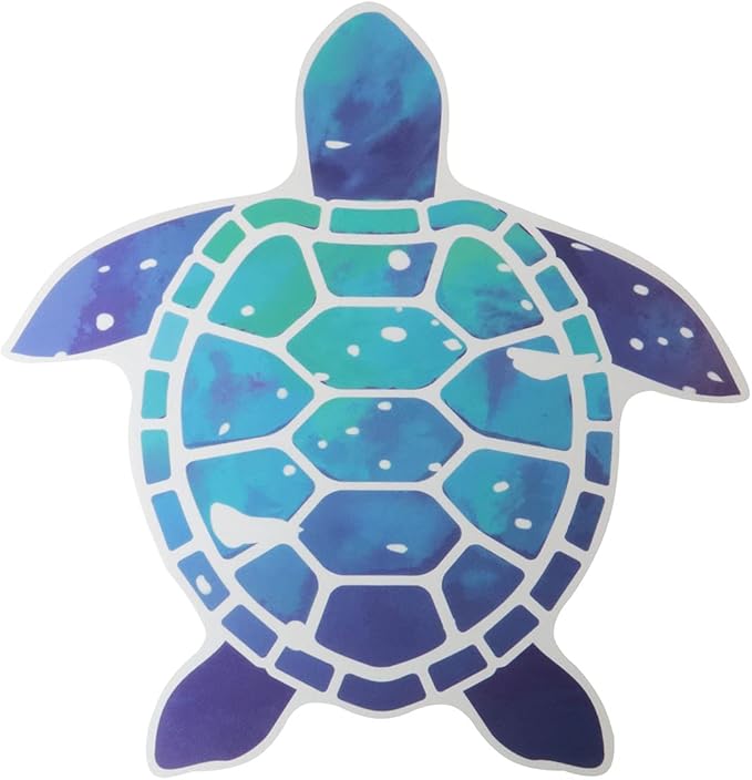 12pcs Sea Turtle Vinyl Stickers Underwater Ocean Decals Waterproof Wall Sticker Home and Bedroom Decoration, DIY Accessories, Blue-CasaMuseHome
