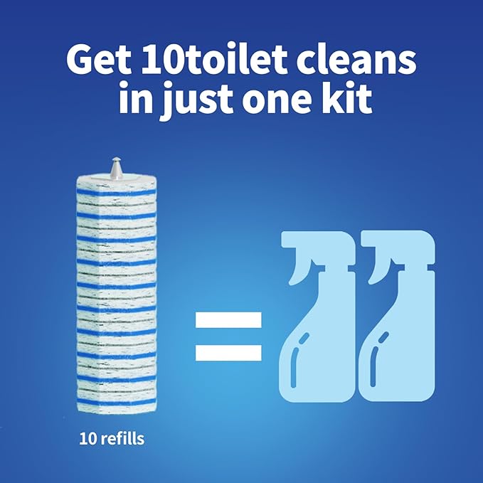 60pc Refills Disposable Toilet mats Brush Cleaning System, Toilet Cleaning Brush, 60 Replacement Brush Heads, No Handle or Base，Toliet Wand Refills,Toilet Bowl Clean Refill Pads,Toilet Scrubber Refill-CasaMuseHome