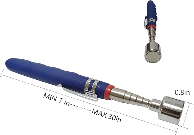 20lbs Magnetic Telescoping Pick Up Tool for Small Metal Tools Extendable Extends from 7 to 31 in / 185-762mm,Useful for Hard-to-Reach Picking Tool,for Men, DIY Handyman, Father/Dad, Husband.-CasaMuseHome