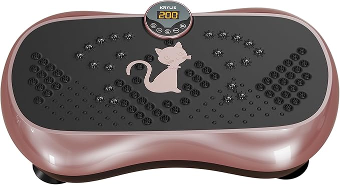 KRYLIX Vibration Plate Machine Exercise Platform for Whole Body Vibration Workout Weight Loss Lymphatic Drainage Fitness Platform Exercise Machine Vibrating Platform for Women Men
