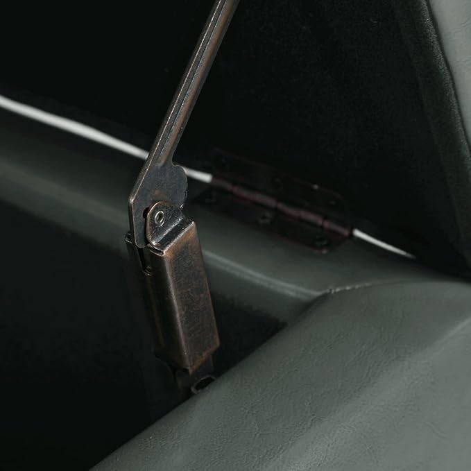 Adeco Bonded Leather Square Tufted Cubic Cube Footstool, 18" Height Storage Ottomans, with Lid, Cement Grey-CasaMuseHome