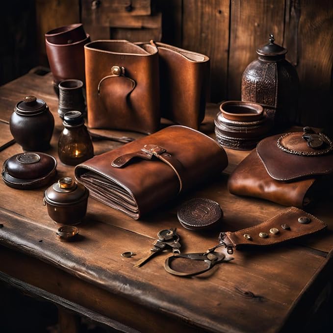 1OAK Scented Candles for Men (Vintage Leather) - Leather Candle- Masculine Decor - Long Burning Premium - Soy Wax (7oz.)-CasaMuseHome