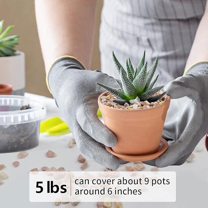 5LB Succulent and Cactus Gravel Pebbles, 1/5 Inch Natural Decorative Polished Stones, River Rocks for Plants, Vases, Aquariums, Terrarium and Outdoor Gardening,Peach-CasaMuseHome