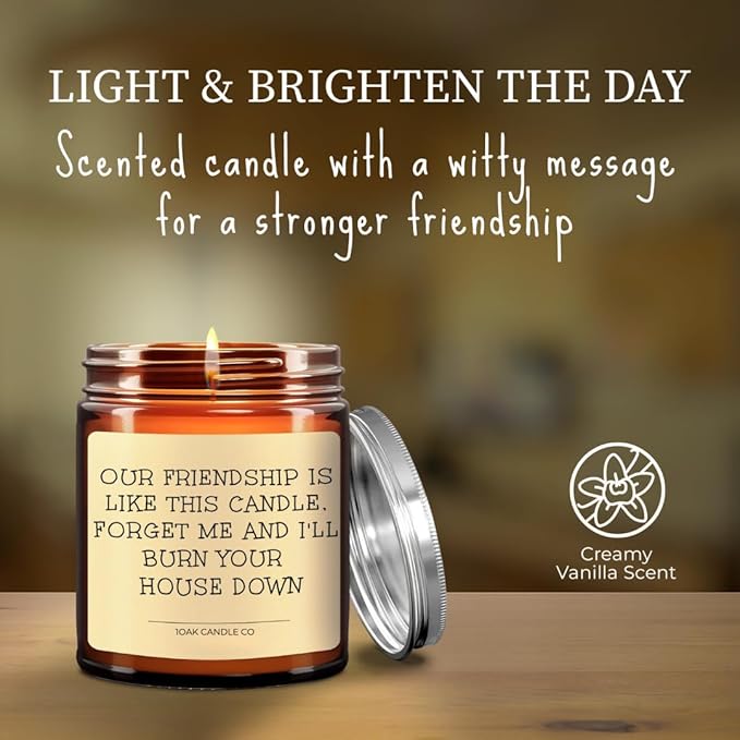 1OAK Vanilla Candle - Best Friend Candle for Women - Friendship, Christmas & BFF Gifts-CasaMuseHome