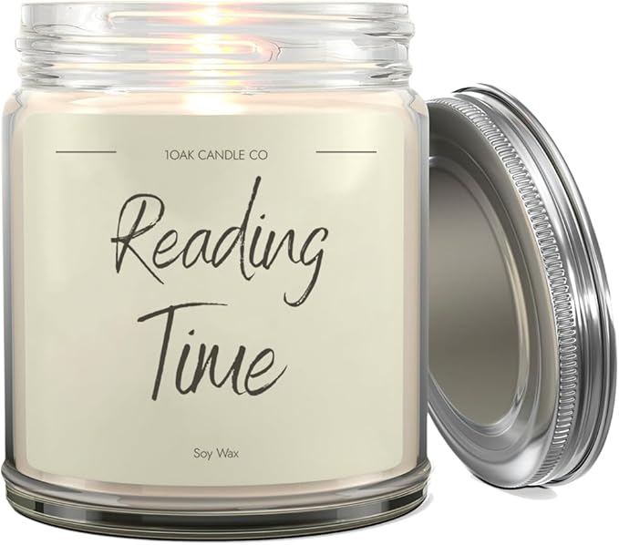 1OAK Vanilla Soy Candles - Reading Candle - Gifts for Readers - Cool Gifts for Book Lovers Women - Book Themed-CasaMuseHome