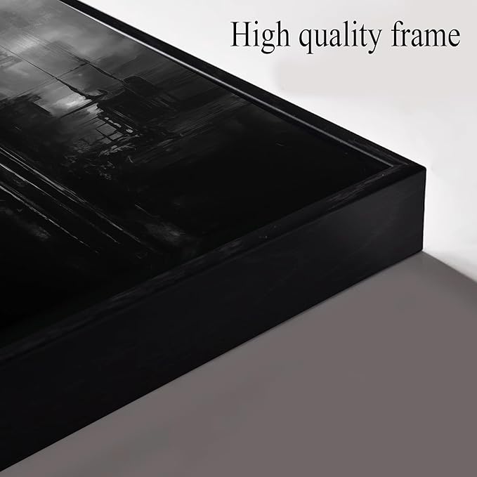 Abstract Painting Canvas Wall Art Living Room Black Wall Decor for Bedrom Home Office Decor Large Picture Frames for Wall 29 x 58 Inch-CasaMuseHome