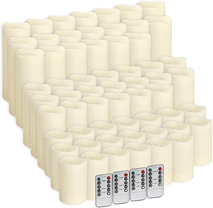 60-Pack LED Flameless Candles with Remote Control - Perfect for Home, Parties, and Special Occasions - Create a Magical Ambiance Effortlessly(Three Sizes)-CasaMuseHome