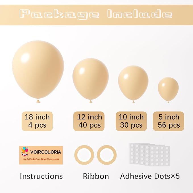 130pcs Blush Pink Balloons Different Sizes 18" 12" 10" 5" Boho Pink Latex Balloon Garland Arch Kit for Birthday Baby Shower Graduation Wedding Gender Reveal Party Decorations-CasaMuseHome