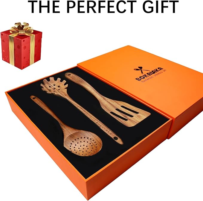 7-Piece Wooden Cooking Utensil Set - Teak Spatula and Spoons for Kitchen-CasaMuseHome