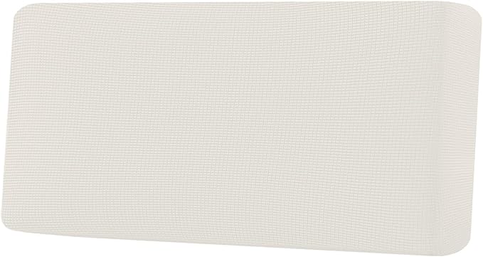 H.VERSAILTEX Super Stretch Individual Seat Cushion Covers Sofa Covers Couch Cushion Covers Slipcover Sets Thick Jacquard Textured Twill Fabric (1 Piece Sofa Cushion Cover, Porcelain)-CasaMuseHome