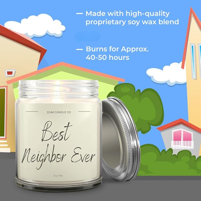 1OAK Vanilla Candle - Best Neighbor Gift for Christmas and Housewarming - Thank You Present for Women and Men-CasaMuseHome