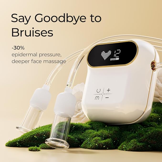 6Pcs Electric Facial Cupping Therapy Set Glass, 3 in 1 Gua Sha Facial Tools Face Cupping Massage for Eye Neck Skin Care, 3 Size Vacuum Suction Cups for Cellulite, Puffiness Reduction-CasaMuseHome