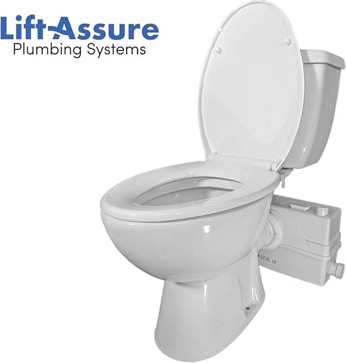 800W/1+HP American Elongated Macerating Toilet Kit with Macerator Pump for Basement Toilet System, 3 - Piece Kit by Lift Assure-CasaMuseHome
