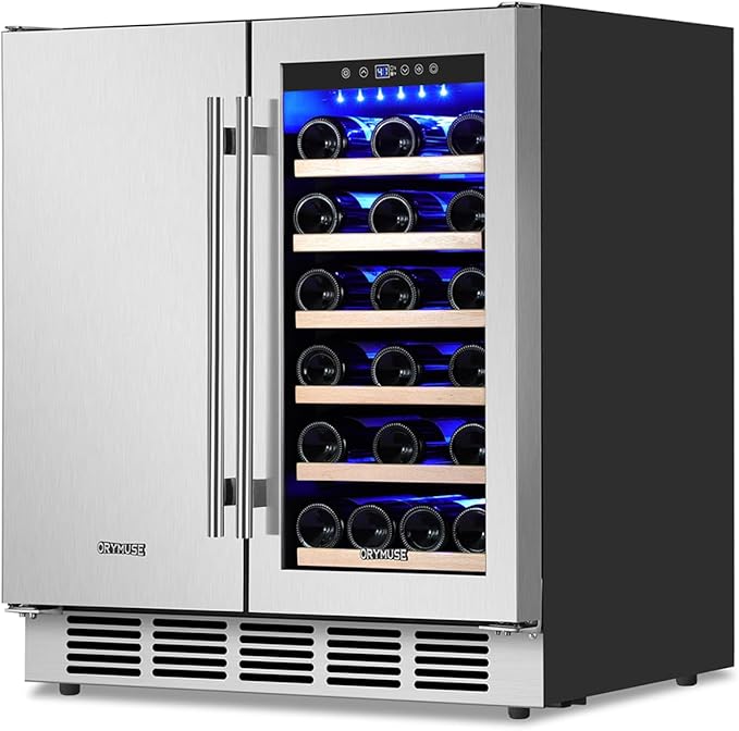 30" Stainless Steel Wine & Beverage Refrigerator - Dual Zone, Built-in/Freestanding with Upgraded Cooling - 30 Bottles & 110 Cans Capacity-CasaMuseHome