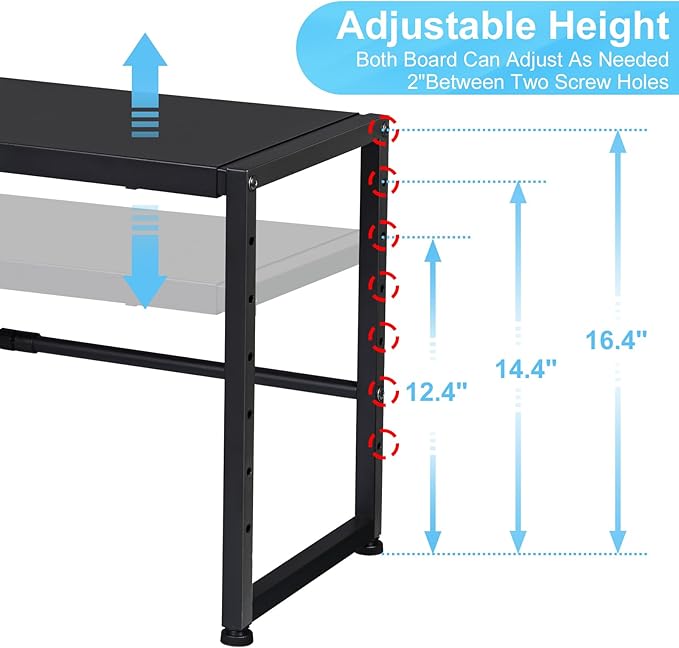 44.3 Inches Expandable Metal Storage Shelves,150LBS Heavy Duty Shelving Units and Storage For Appliance,Adjustable Utility Organization and Storage Shelf Rack For Kitchen Cabinet Closet Garage Pantry-CasaMuseHome