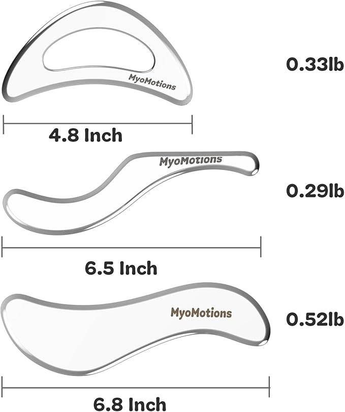 3-Piece Muscle Scraper Tool Set for IASTM Therapy - Stainless Steel Gua Sha Tool for Myofascial Release and Deep Tissue Massage Tool Set-CasaMuseHome