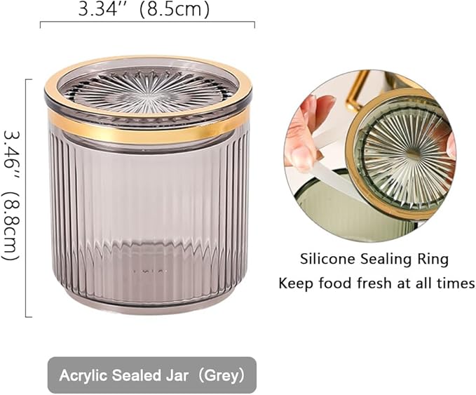 Acrylic Condiment Spice Jars,Condiment Spice Box With Lids and Spoons and Tray,Clear Plastic Condiment Canisters,Seasoning Box 6 Pack,Seasoning Box Set for Kitchen to Storage Salt,Paprika,Sugar-CasaMuseHome