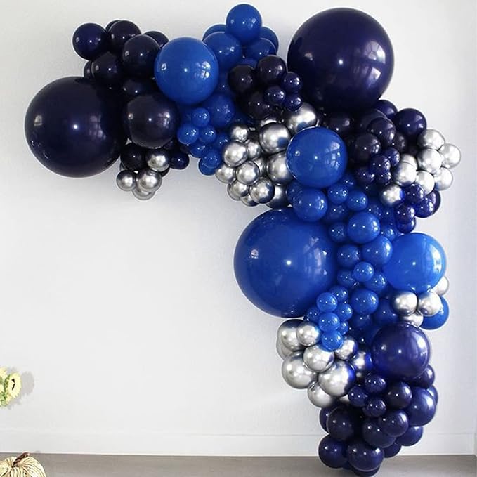 130pcs Navy Blue Balloons Different Sizes 18" 12" 10" 5" Dark Blue Balloons for Birthday Graduation Baby Shower Anniversary New Year Party Holiday Decorations-CasaMuseHome