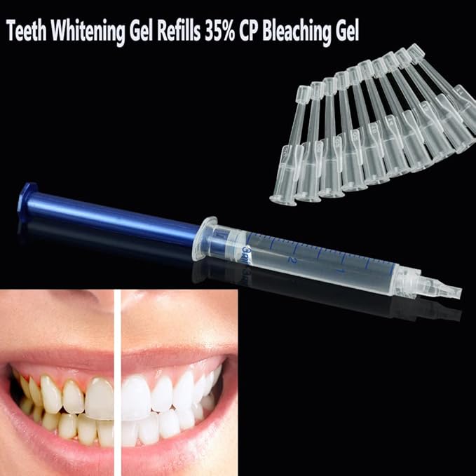 20 PCS 3ML Teeth Whitening Gel Refills 35% CP Bleaching Gel, Tooth Whitener Gel Syringes Kit-CasaMuseHome