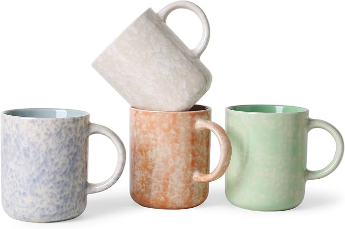 17 OZ Coffee Mugs Set of 4, Ceramic Modern Coffee Mugs Set with handle for Tea/Latte/Milk/Cocoa.-CasaMuseHome