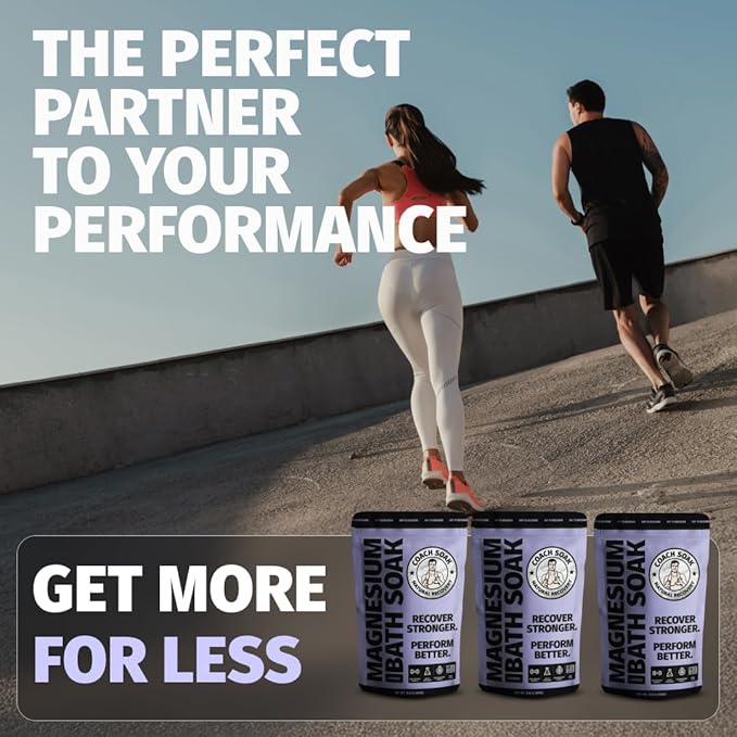 3 Pack Bundle: Coach Soak Recovery Bath Soak, Epsom Salt Bulk - Bath Salts Bulk, 3 Pack Bundle - Total of 9 Pounds (Lavender)-CasaMuseHome