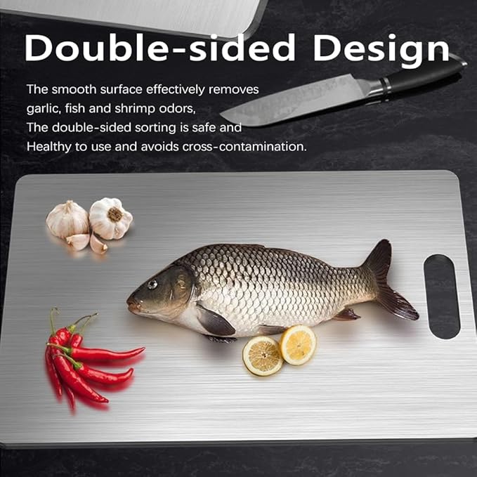 3 pack Titanium Cutting Boards for Kitchen -Titanium Cutting Board Double Sided Titanium Cutting Mat,Non Stick Chopping Board-CasaMuseHome