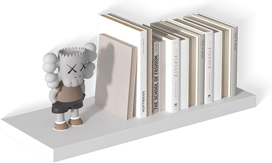 12 Inch Deep Floating Shelves for Wall 1 Pack White Floating Shelves Large Storage Space Wall Mount Shelf for Living Room Kitchen Bathroom 30" W x 12" D x 1.2" H White-CasaMuseHome