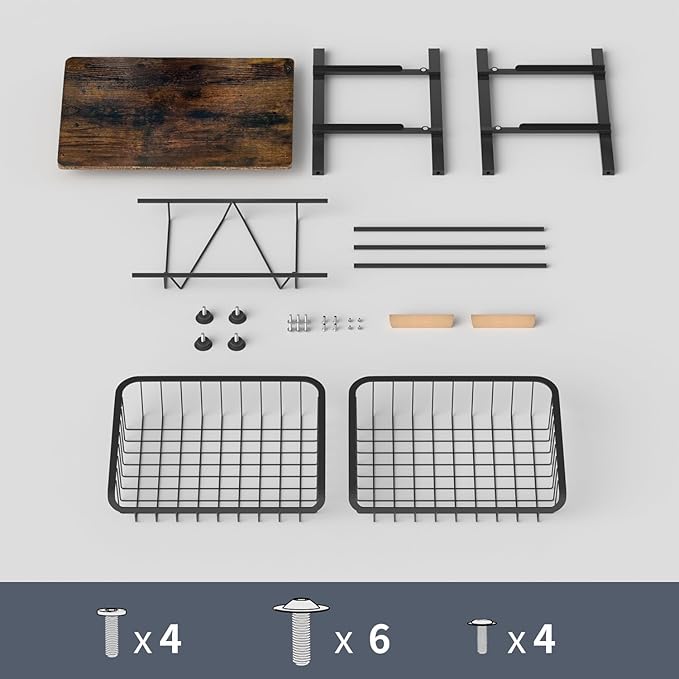 3-layer Kitchen Fruit Storage Basket Snack Rack, Countertop & Desktop Pull-out Metal Basket with Handle, Organizers-CasaMuseHome