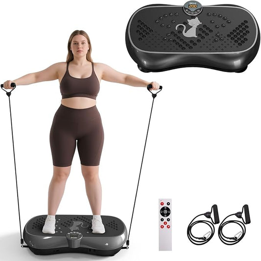 KRYLIX Vibration Plate Machine Exercise Platform for Whole Body Vibration Workout Weight Loss Lymphatic Drainage Fitness Platform Exercise Machine Vibrating Platform for Women Men