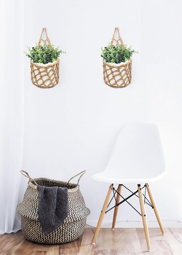 2PK Wall Planters for Indoor Plants, Macrame Plant Hanger | Wall Planter, Plant Hanger, Hanging Planter (2PK, for 6 inch Pot)-CasaMuseHome