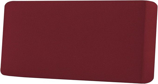 H.VERSAILTEX Super Stretch Individual Seat Cushion Covers Sofa Covers Couch Cushion Covers Slipcover Sets Thick Jacquard Textured Twill Fabric (1 Piece Sofa Cushion Cover, Burgundy Red)-CasaMuseHome
