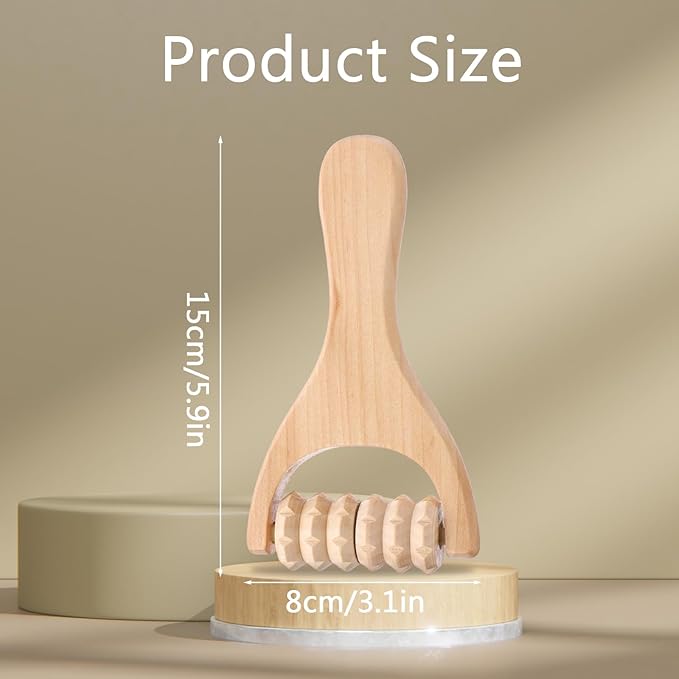 3Pcs Wood Therapy Massage Sticks, Wooden Massage Rollers, Hand Massage Tools Manual Hand Muscle Roller for Relaxes Thigh, Leg, Hands Full Body Muscle-CasaMuseHome