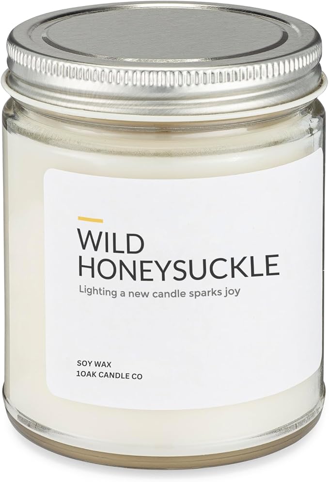 1OAK Soy Wax Scented Candles (Wild Honeysuckle) - Long Burning Premium Hand-Poured (7oz.)-CasaMuseHome