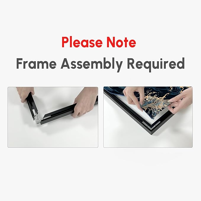 24"x46" Extra Large Framed Wall Art Soft White Poppies Watercolor Floral, Delicate Botanical for Home Living Room Bedroom Decor (Frame Assembly Required)-CasaMuseHome