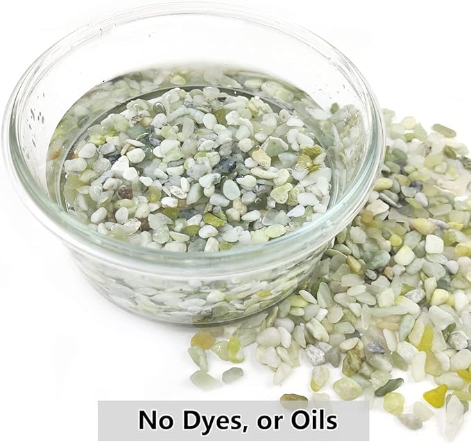 5LB Succulent and Cactus Pebbles, 1/5 Inch Jade Natural Decorative Polished Stones, River Rocks for Plants, Vases and Outdoor Gardening-CasaMuseHome