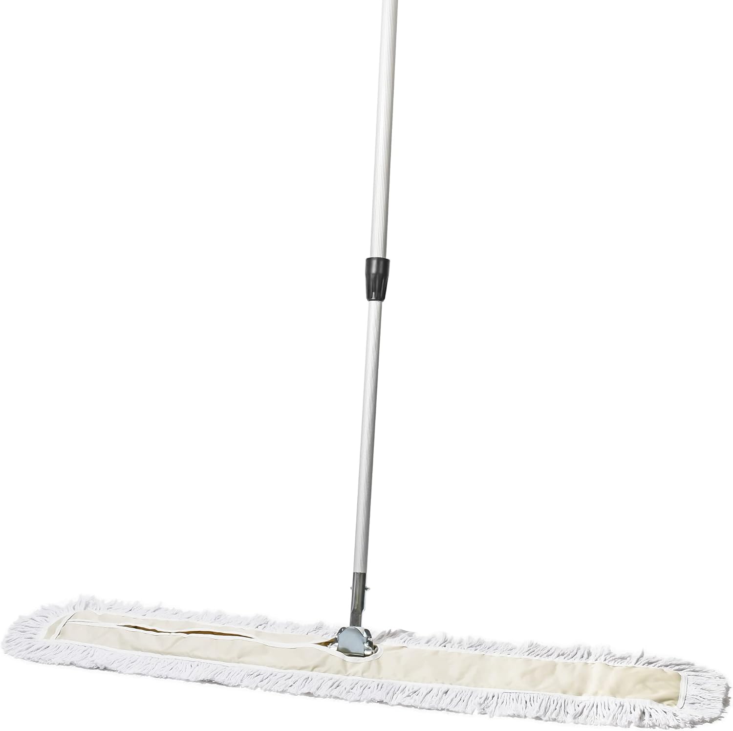 Commercial Dust Mop – 48 Inch Floor Sweeper for Hardwood, Reusable Cotton Mop Head, Extendable Handle, Dry Mop for Floor Cleaning & Janitorial Supplies