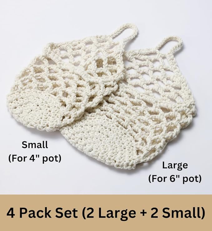 3PK Wall Planters for Indoor Plants, Macrame Plant Hanger | Wall Planter, Plant Hanger, Hanging Planter (3PK, for 4 inch Pot)-CasaMuseHome