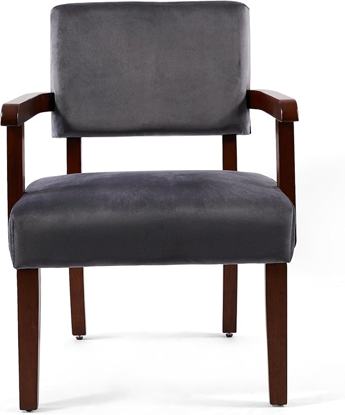 Accent Chair Set of 2 with Table, Living Room Chairs with VelvetSoft Seat and Armrests for Living Room Bedroom Reading Room Waiting Room (Greyvelvet)-CasaMuseHome
